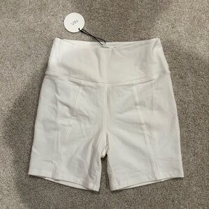 NWT NIA Women's White Bike/Workout shorts